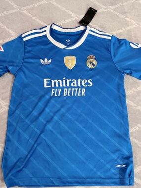 adidas Kids Royal Blue Real Madrid Soccer Jersey - Emirates